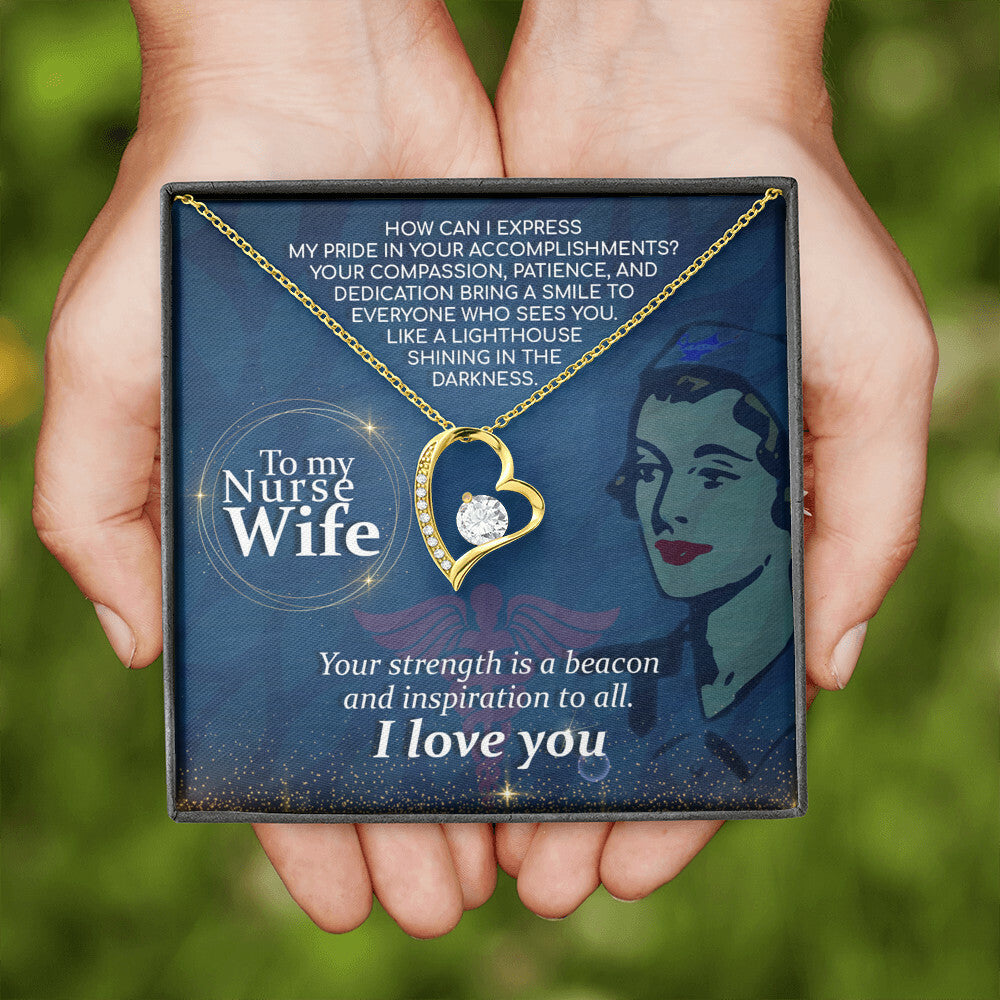 How Can I Healthcare Medical Worker Nurse Appreciation Gift Forever Necklace w Message Card-Express Your Love Gifts