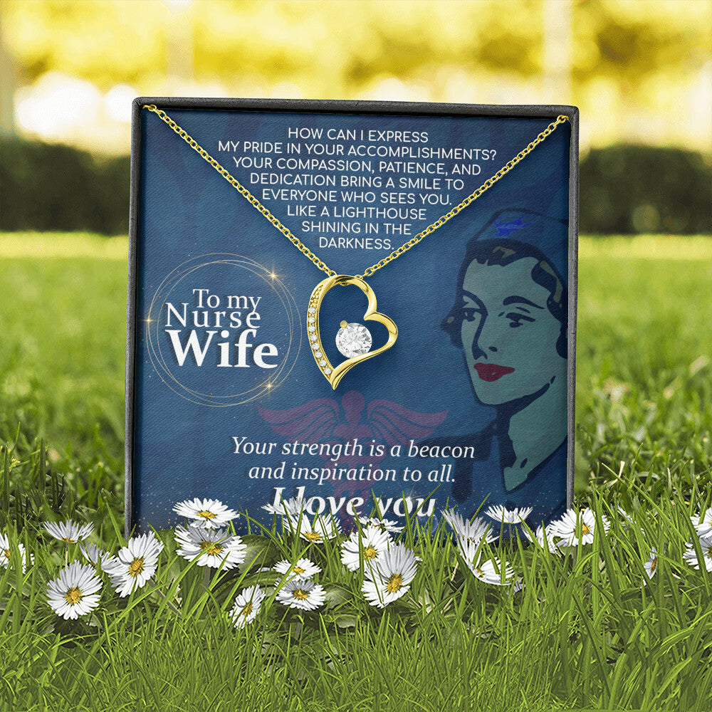 How Can I Healthcare Medical Worker Nurse Appreciation Gift Forever Necklace w Message Card-Express Your Love Gifts