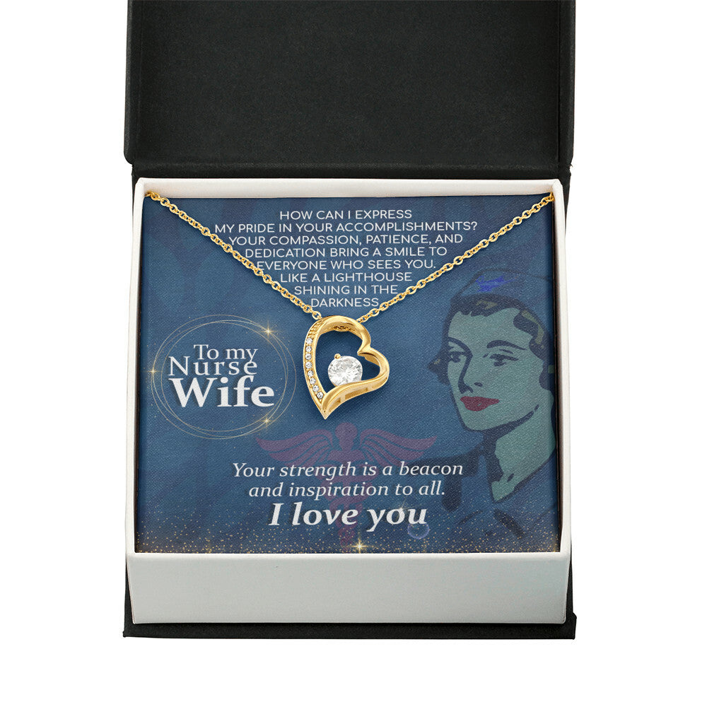 How Can I Healthcare Medical Worker Nurse Appreciation Gift Forever Necklace w Message Card-Express Your Love Gifts