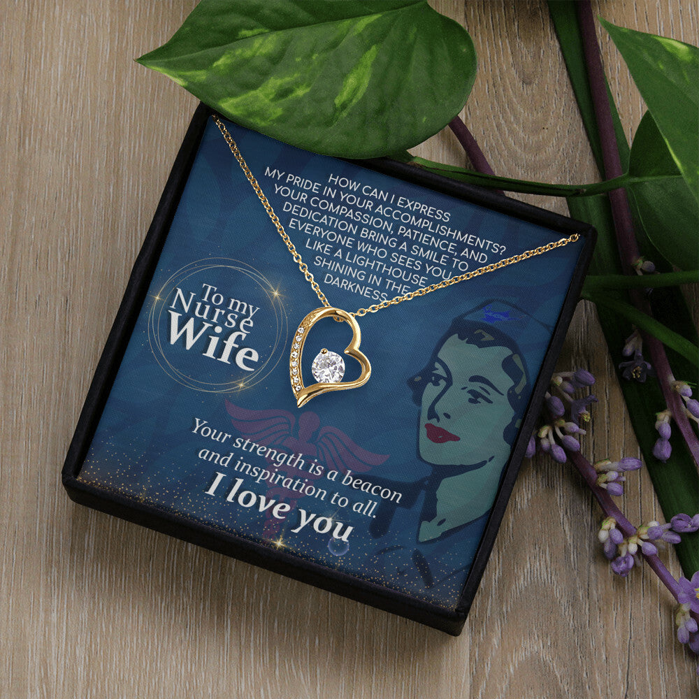 How Can I Healthcare Medical Worker Nurse Appreciation Gift Forever Necklace w Message Card-Express Your Love Gifts