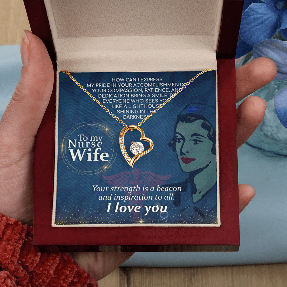 How Can I Healthcare Medical Worker Nurse Appreciation Gift Forever Necklace w Message Card-Express Your Love Gifts