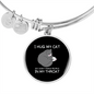 Hug My Cat Bracelet Stainless Steel or 18k Gold Circle Bangle-Express Your Love Gifts