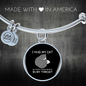 Hug My Cat Bracelet Stainless Steel or 18k Gold Circle Bangle-Express Your Love Gifts