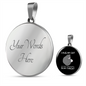 Hug My Cat Circle Necklace Stainless Steel or 18k Gold 18-22"-Express Your Love Gifts