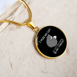 Hug My Cat Circle Necklace Stainless Steel or 18k Gold 18-22"-Express Your Love Gifts