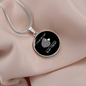 Hug My Cat Circle Necklace Stainless Steel or 18k Gold 18-22"-Express Your Love Gifts