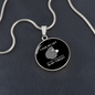 Hug My Cat Circle Necklace Stainless Steel or 18k Gold 18-22"-Express Your Love Gifts