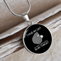 Hug My Cat Circle Necklace Stainless Steel or 18k Gold 18-22"-Express Your Love Gifts