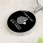 Hug My Cat Circle Necklace Stainless Steel or 18k Gold 18-22"-Express Your Love Gifts