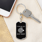Hug My Cat Keychain Stainless Steel or 18k Gold Dog Tag Keyring-Express Your Love Gifts