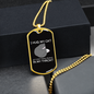 Hug My Cat Necklace Stainless Steel or 18k Gold Dog Tag 24" Chain-Express Your Love Gifts