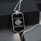 Hug My Cat Necklace Stainless Steel or 18k Gold Dog Tag 24" Chain-Express Your Love Gifts