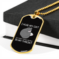 Hug My Cat Necklace Stainless Steel or 18k Gold Dog Tag 24" Chain-Express Your Love Gifts