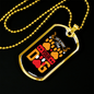 Hug Your Dog Necklace Stainless Steel or 18k Gold Dog Tag 24" Chain-Express Your Love Gifts