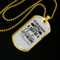 Human First Necklace Stainless Steel or 18k Gold Dog Tag 24" Chain-Express Your Love Gifts
