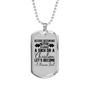 Human First Necklace Stainless Steel or 18k Gold Dog Tag 24" Chain-Express Your Love Gifts