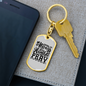 Humble And Pray Christian Keychain Stainless Steel or 18k Gold Dog Tag Keyring-Express Your Love Gifts