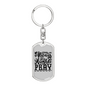 Humble And Pray Christian Keychain Stainless Steel or 18k Gold Dog Tag Keyring-Express Your Love Gifts