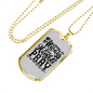 Humble And Pray Necklace Stainless Steel or 18k Gold Dog Tag 24" Chain-Express Your Love Gifts
