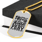 Humble And Pray Necklace Stainless Steel or 18k Gold Dog Tag 24" Chain-Express Your Love Gifts