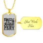 Humble And Pray Necklace Stainless Steel or 18k Gold Dog Tag 24" Chain-Express Your Love Gifts