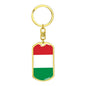 Hungary Flag Keychain Dog Tag Stainless Steel or 18k Gold-Express Your Love Gifts