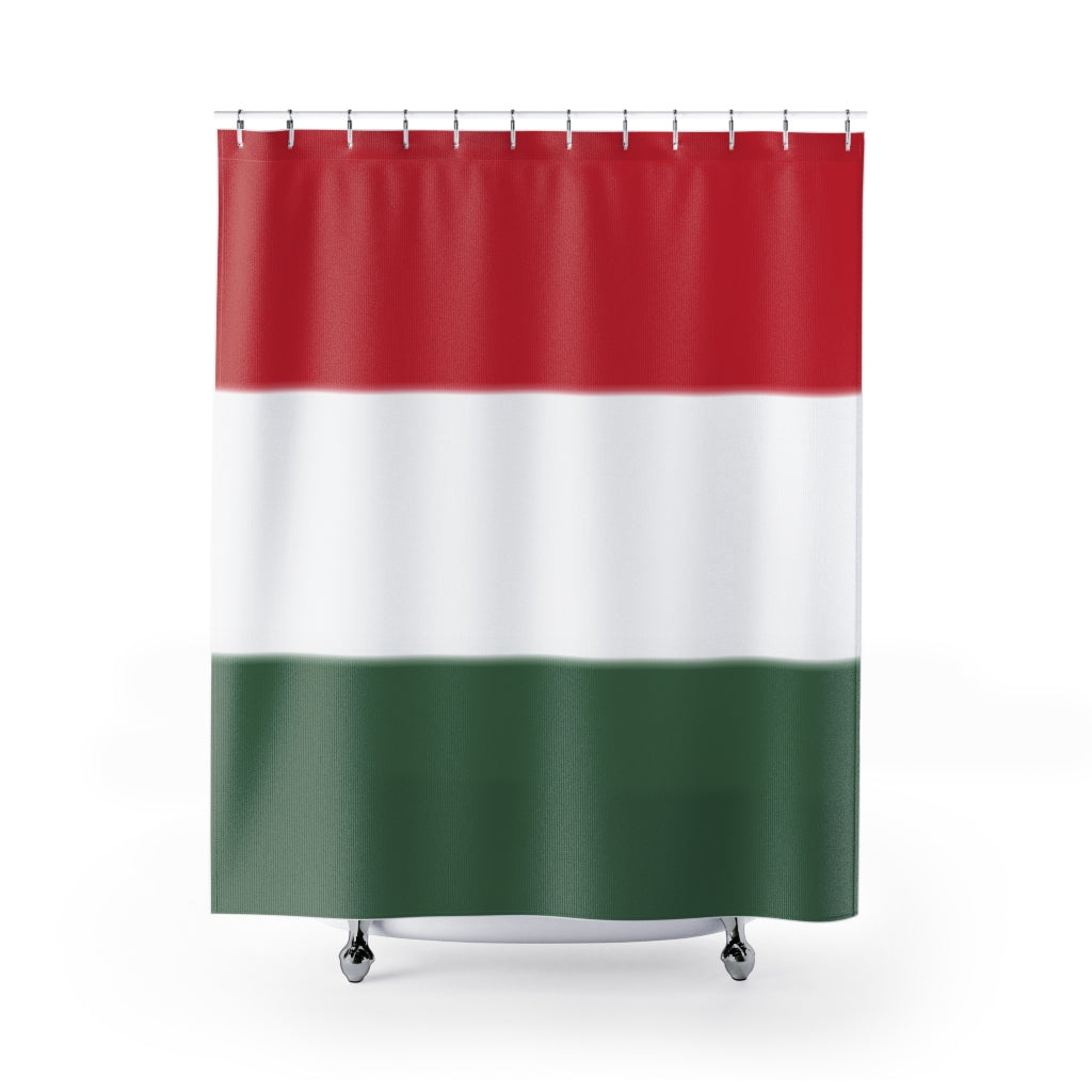 Hungary Flag Stylish Design 71" x 74" Elegant Waterproof Shower Curtain for a Spa-like Bathroom Paradise Exceptional Craftsmanship-Express Your Love Gifts