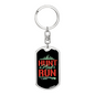 Hunt And Run Hunter'S Keychain Gift Stainless Steel or 18k Gold Dog Tag Keyring-Express Your Love Gifts