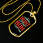 Hunt And Run Hunting Necklace Stainless Steel or 18k Gold Dog Tag 24"-Express Your Love Gifts