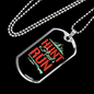 Hunt And Run Hunting Necklace Stainless Steel or 18k Gold Dog Tag 24"-Express Your Love Gifts