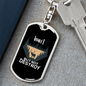 Hunt But Not Destroy Keychain Stainless Steel or 18k Gold Dog Tag Keyring-Express Your Love Gifts