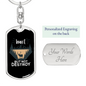 Hunt But Not Destroy Keychain Stainless Steel or 18k Gold Dog Tag Keyring-Express Your Love Gifts
