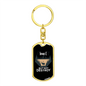 Hunt But Not Destroy Keychain Stainless Steel or 18k Gold Dog Tag Keyring-Express Your Love Gifts
