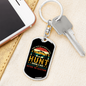 Hunt During A War Keychain Stainless Steel or 18k Gold Dog Tag Keyring-Express Your Love Gifts