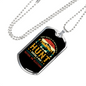Hunt During A War Necklace Stainless Steel or 18k Gold Dog Tag 24" Chain-Express Your Love Gifts