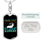 Hunt Eat Sleep Keychain Stainless Steel or 18k Gold Dog Tag Keyring-Express Your Love Gifts