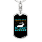 Hunt Eat Sleep Keychain Stainless Steel or 18k Gold Dog Tag Keyring-Express Your Love Gifts