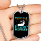 Hunt Eat Sleep Necklace Stainless Steel or 18k Gold Dog Tag 24" Chain-Express Your Love Gifts