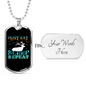 Hunt Eat Sleep Necklace Stainless Steel or 18k Gold Dog Tag 24" Chain-Express Your Love Gifts