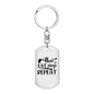Hunt Eat Sleep Repeat Again Keychain Stainless Steel or 18k Gold Dog Tag Keyring-Express Your Love Gifts