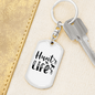 Hunt Is Life Keychain Stainless Steel or 18k Gold Dog Tag Keyring-Express Your Love Gifts