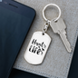 Hunt Is Life Keychain Stainless Steel or 18k Gold Dog Tag Keyring-Express Your Love Gifts