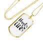 Hunt Is Life Necklace Stainless Steel or 18k Gold Dog Tag 24" Chain-Express Your Love Gifts
