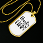 Hunt Is Life Necklace Stainless Steel or 18k Gold Dog Tag 24" Chain-Express Your Love Gifts