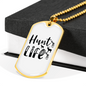 Hunt Is Life Necklace Stainless Steel or 18k Gold Dog Tag 24" Chain-Express Your Love Gifts