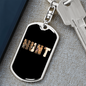 Hunt Keychain Stainless Steel or 18k Gold Dog Tag Keyring-Express Your Love Gifts