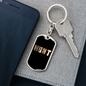 Hunt Keychain Stainless Steel or 18k Gold Dog Tag Keyring-Express Your Love Gifts