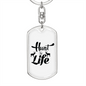 Hunt Life Keychain Stainless Steel or 18k Gold Dog Tag Keyring-Express Your Love Gifts