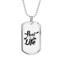 Hunt Life Necklace Stainless Steel or 18k Gold Dog Tag 24" Chain-Express Your Love Gifts