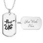 Hunt Life Necklace Stainless Steel or 18k Gold Dog Tag 24" Chain-Express Your Love Gifts